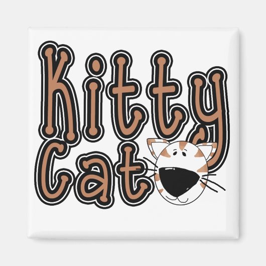 Aimant T-shirts et cadeaux mignons de chat de Kitty (Devant)