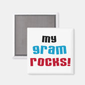 Aimant T-shirts et cadeaux My Gram Rocks (Recto/Verso)