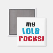 Aimant T-shirts et cadeaux My Lola Rocks (Recto/Verso)
