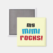 Aimant T-shirts et cadeaux My Mimi Rocks (Recto/Verso)