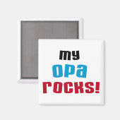 Aimant T-shirts et cadeaux My Opa Rocks (Recto/Verso)