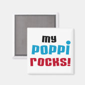 Aimant T-shirts et cadeaux My Poppi Rocks (Recto/Verso)
