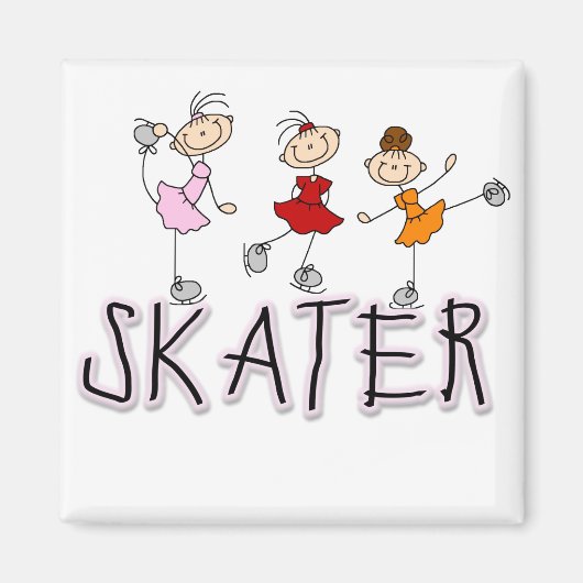 Aimant T-shirts et cadeaux pour filles de patinage (Devant)