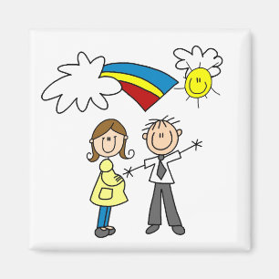 Aimant T-shirts et cadeaux pour futurs papa et maman