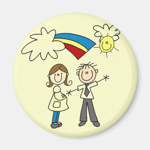 Aimant T-shirts et cadeaux pour futurs papa et maman