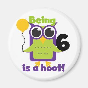 Aimant T-shirts et cadeaux pour le 6e anniversaire de Hoo