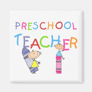 Aimant T-shirts et cadeaux préscolaires de professeur de