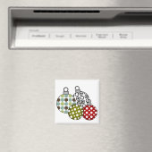 Aimant T-shirts et cadeaux Retro Christmas Balls (In Situ (Lave-vaisselle))