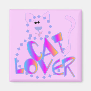 Aimant T-shirts et cadeaux roses d'amoureux des chats