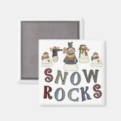 Aimant T-shirts et cadeaux Snow Rocks (Recto/Verso)