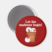 Aimant T-shirts et cadeaux Snowman Holiday Madness (Recto/Verso)