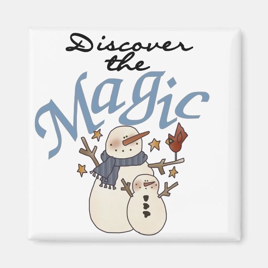 Aimant T-shirts et cadeaux Snowman Magic (Devant)