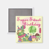Aimant T-shirts et cadeaux Super Sweet 1er anniversaire (Recto/Verso)