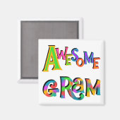 Aimant T-shirts et cadeaux superbes Gram (Recto/Verso)