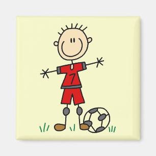 Aimant T-shirts et cadeaux uniformes rouges du football