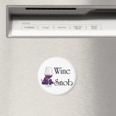 Aimant T-shirts et cadeaux Wine Snob. (In Situ (Lave-vaisselle))