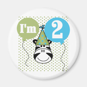 Aimant T-shirts et cadeaux Zebra 2e anniversaire