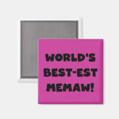 Aimant T-shirts noir et blanc du Meilleur-est Memaw du (Recto/Verso)