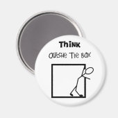 Aimant T-Shirts "Pensez À L'Extérieur De La Boîte" (Recto/Verso)