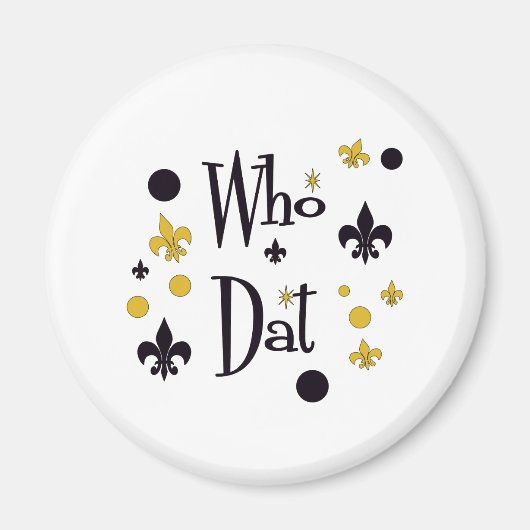 Aimant T-shirts Who Dat (Devant)