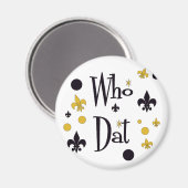 Aimant T-shirts Who Dat (Recto/Verso)