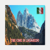 Aimant TAA015 3 PEACKS OF LAVAREDO - Italy - Fridge (Devant)