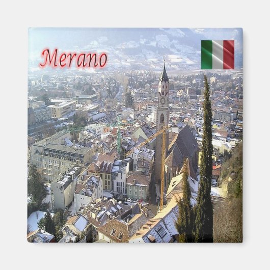 Aimant TAA033 MERAN MERANO - Vue aérienne - Réfrigérateur (Devant)