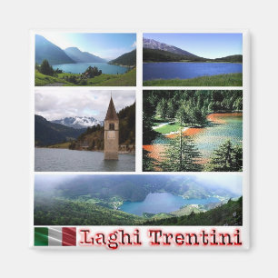 Aimant TAA043 LACS TRENTINE, Mosaïque, Italie, Réfrigérat