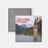 Aimant TAA049 CURON VENOSTA, Lac de Resia, Italie, Réfrig (Recto/Verso)