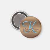 Aimant Tab Extraordinaire de monogramme de bronze (Recto/Verso)