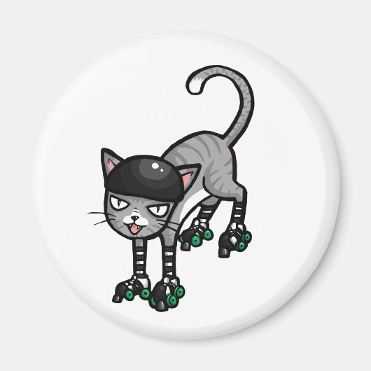 Aimant Tabby Argent sur RollerSkates (Devant)