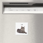 Aimant Tabby Cat (In Situ (Lave-vaisselle))