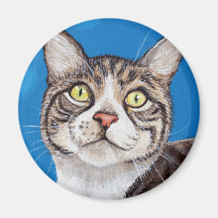 Aimant Tabby Cat Peinture