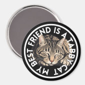Aimant Tabby Chat meilleur ami (Recto/Verso)