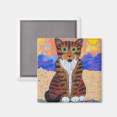 Aimant Tabby du désert (Recto/Verso)