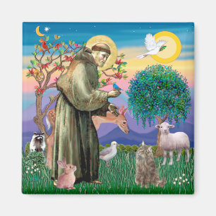 Aimant Tabby Norwegian Forest Cat - St Francis