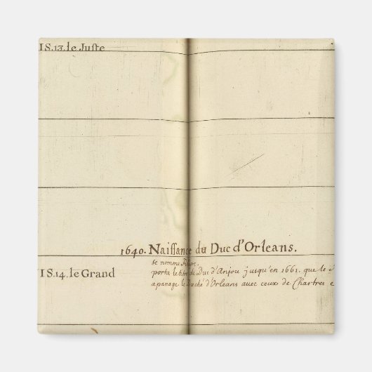 Aimant Table généalogique, France (Devant)