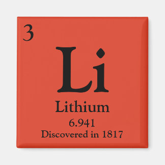 Aimant Table périodique au lithium