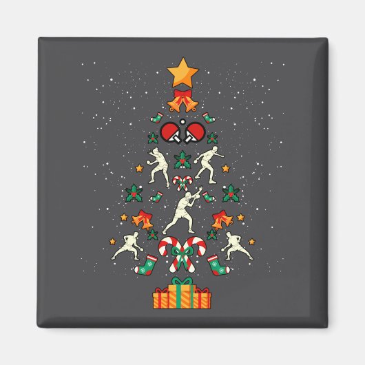 Aimant Table Tennis Ng Ng Player Christmas Tree Xmas Long (Devant)