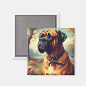 Aimant Tableau Bullmastiff vintage (Recto/Verso)