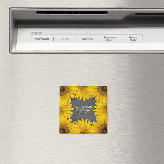 Aimant Tableau de bord des tournesols rustiques Enregistr (In Situ (Lave-vaisselle))