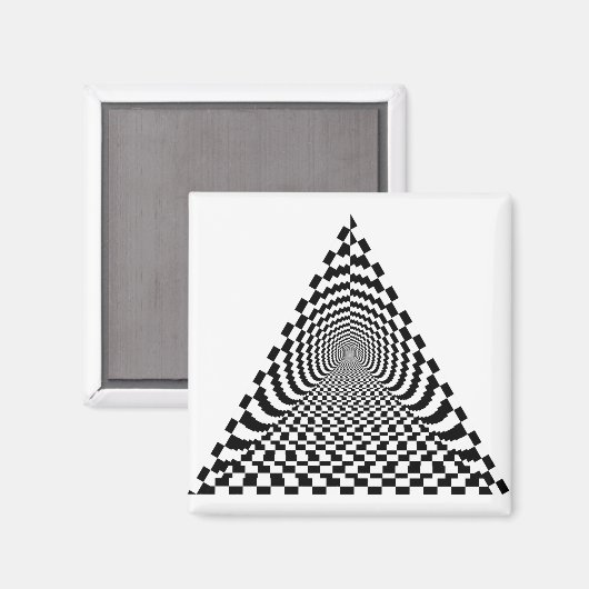 Aimant Tableau de contrôle Pyramide Espace noir et blanc (Recto/Verso)