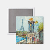 Aimant Tableau De La Tour Eiffel Paris (Recto/Verso)