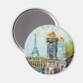 Aimant Tableau De La Tour Eiffel Paris (Recto/Verso)