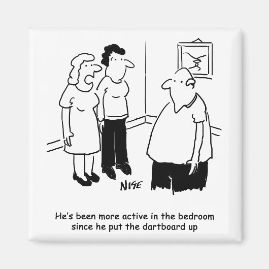 Aimant Tableau noir dans la chambre. Drôle dessin (Devant)