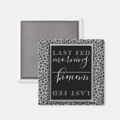 Aimant Tableau noir et blanc Poster de animal alimentaire (Recto/Verso)