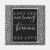 Aimant Tableau noir et blanc Poster de animal alimentaire (Devant)