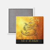 Aimant Tableau original Dragon Nouvel An vietnamien 2024 (Recto/Verso)