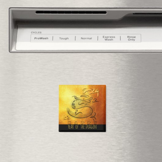Aimant Tableau original Dragon Nouvel An vietnamien 2024 (In Situ (Lave-vaisselle))