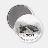 Aimant Tableau original eau Buffalo Ox Nouvel An RRM (Recto/Verso)